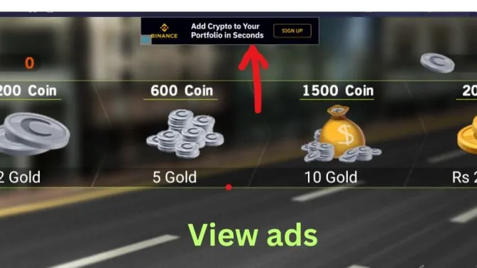 gold coins view Ads in dr driving