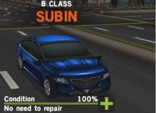 Vehicle name SUBIN